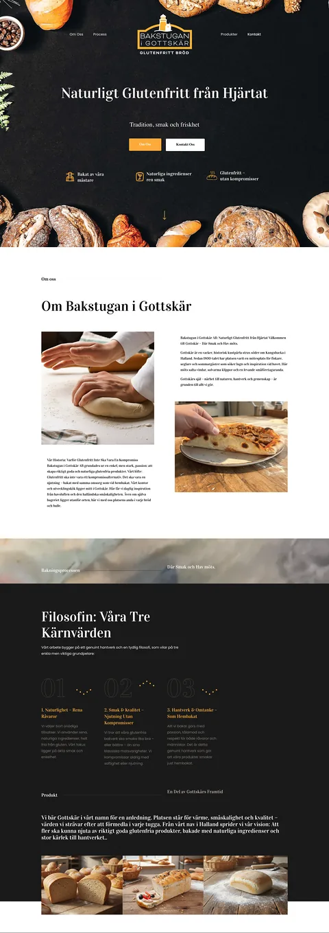 Webbdesign för Bakstugan i Gottskär