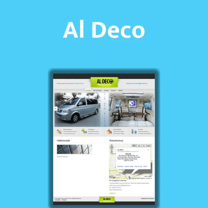 Webbdesign för Al Deco