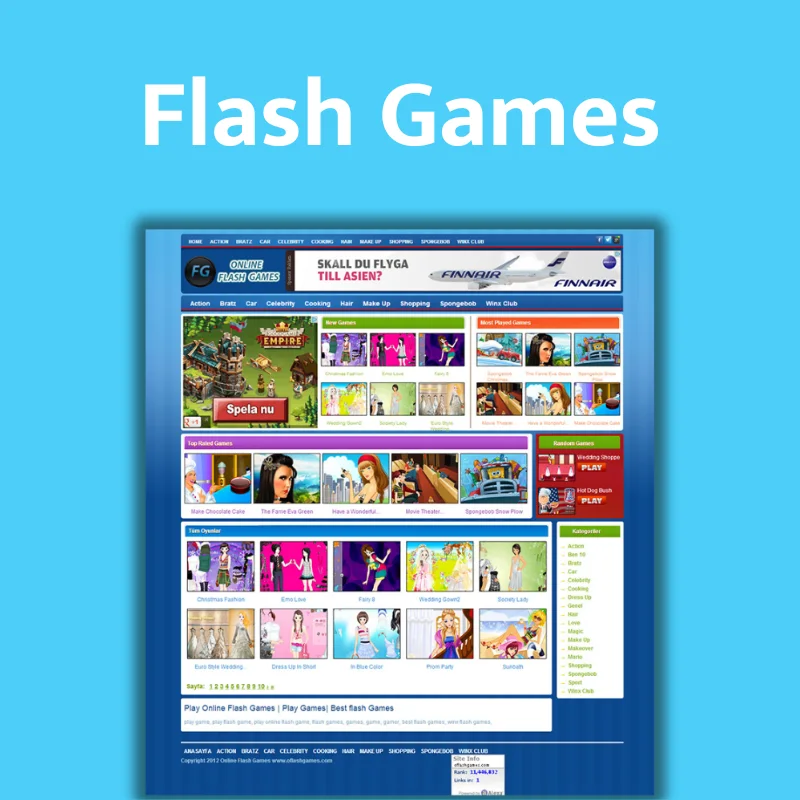 Webbdesign för Flash Games