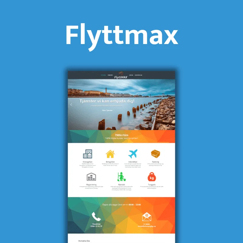 Webbdesign för Flyttmax