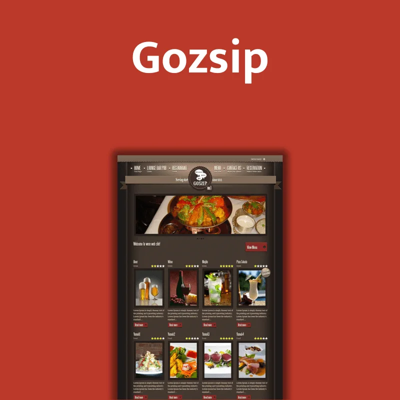 Webbdesign för Gozsip