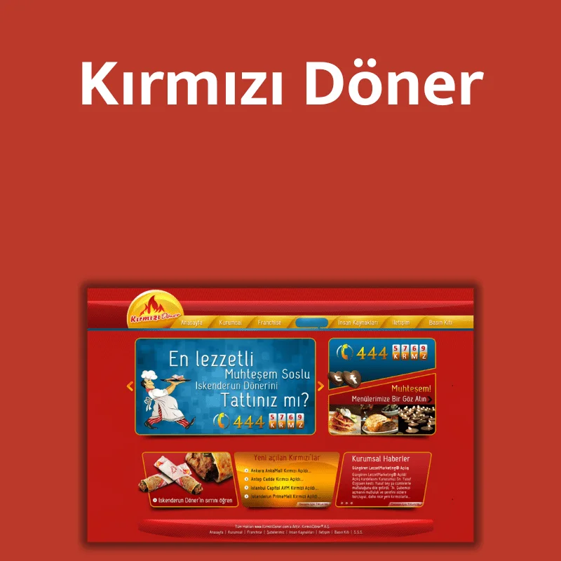 Webbdesign för Kırmızı Döner