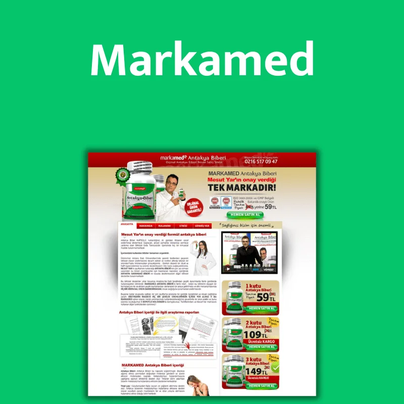 Webbdesign för Markamed