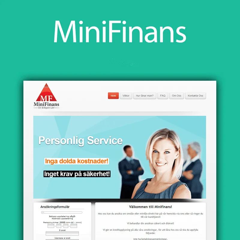 Webbdesign för MiniFinans