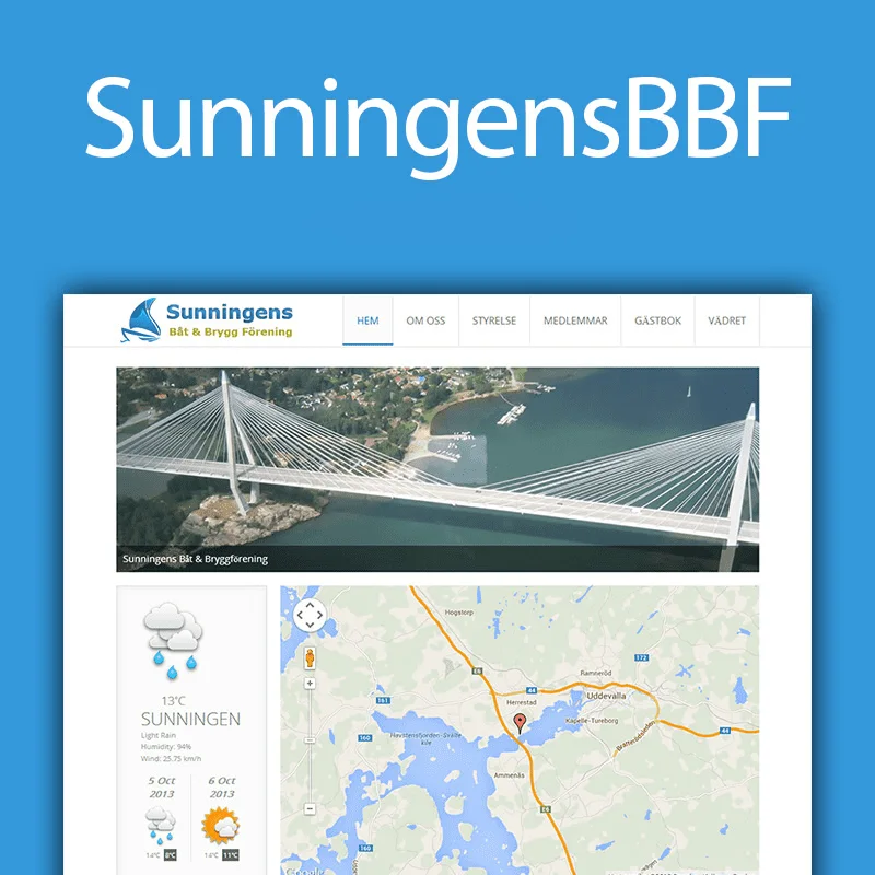 Webbdesign för Sunningens BBF