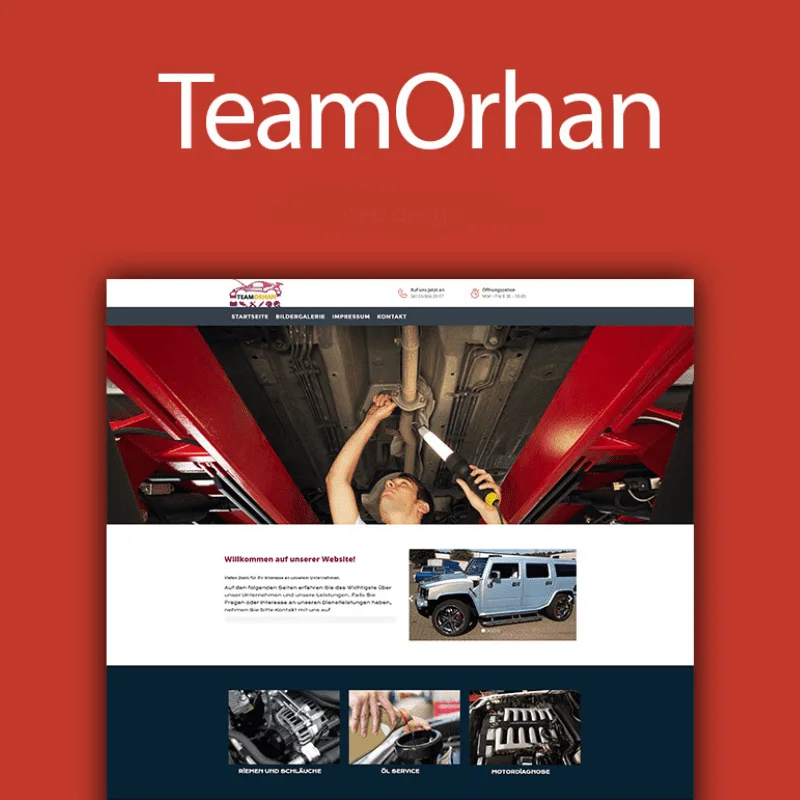 Webbdesign för Team Orhan