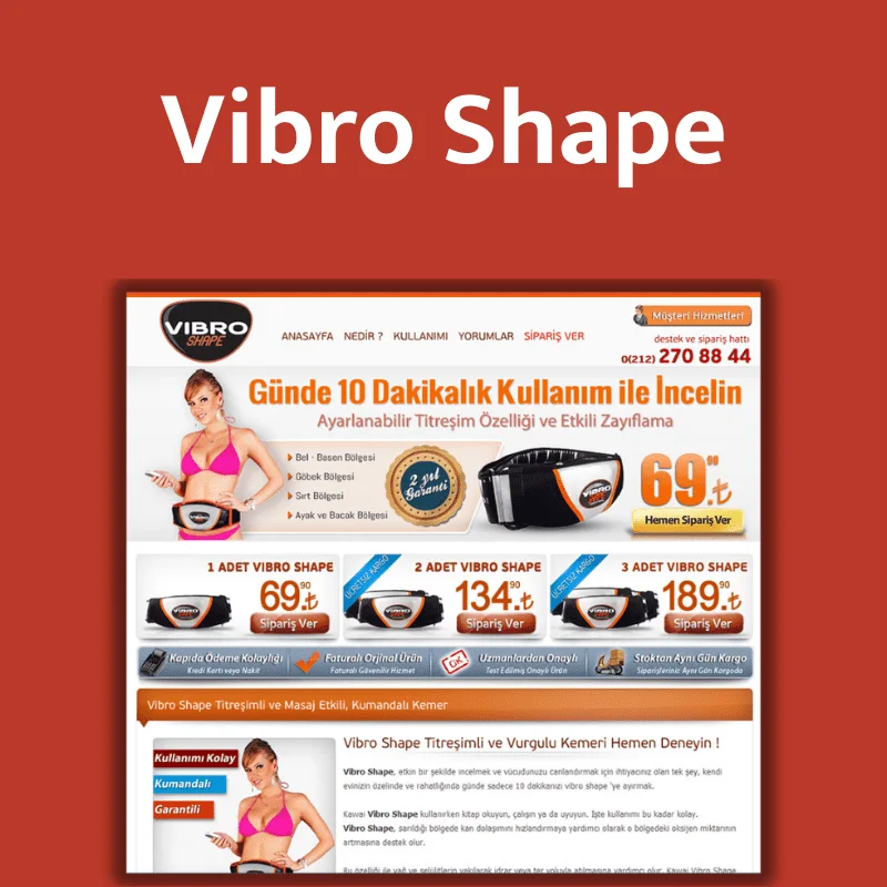 Webbdesign för Vibro Shape