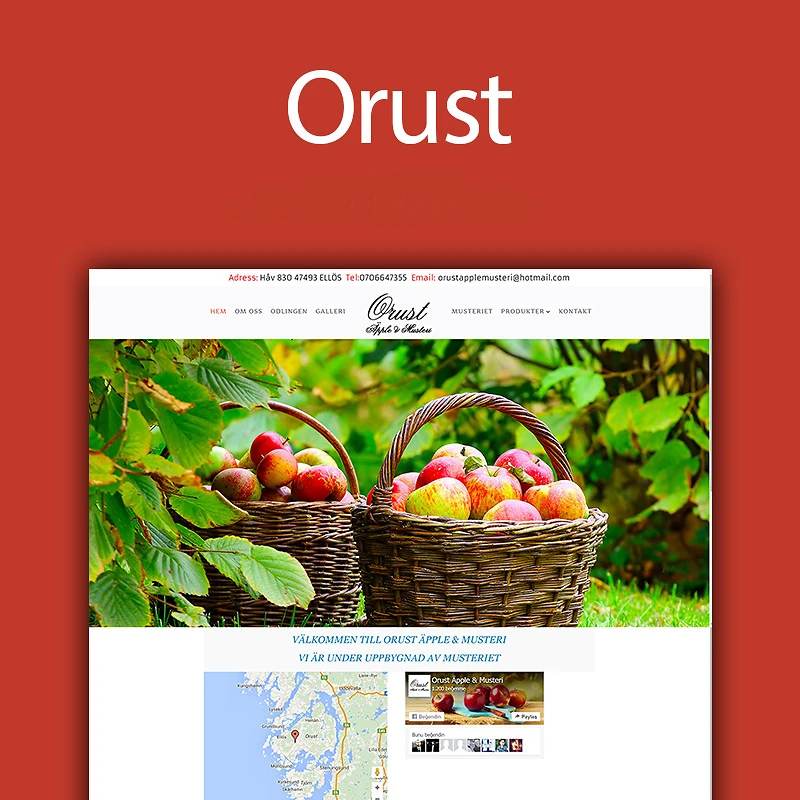 Orust Äpple och Musteris webbplats ur YourWebs referensarkiv