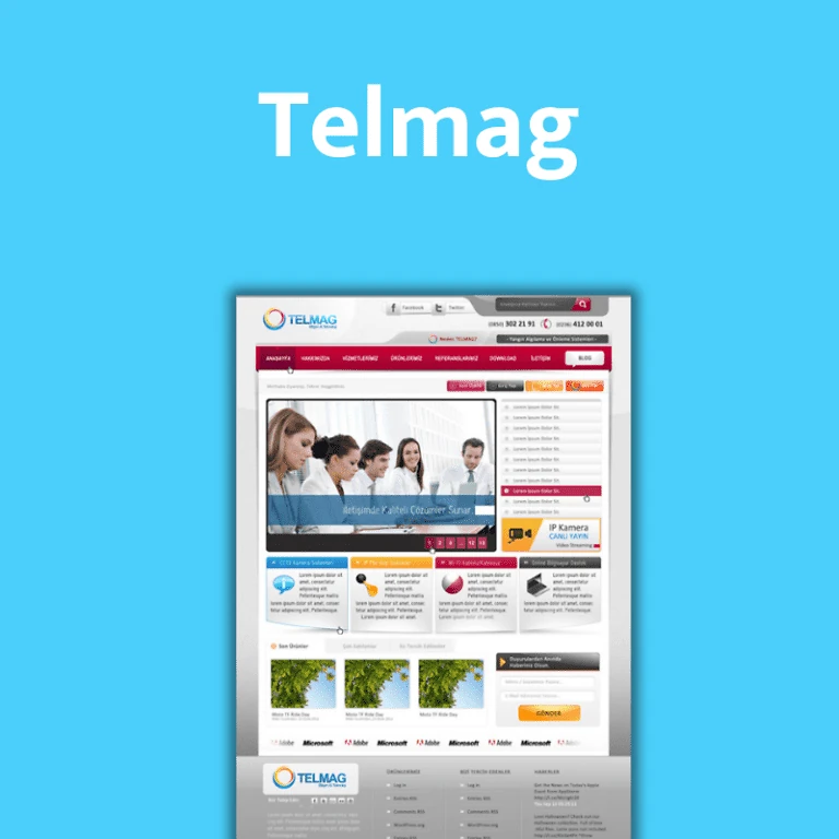 Telmag webbplats ur YourWebs referensarkiv