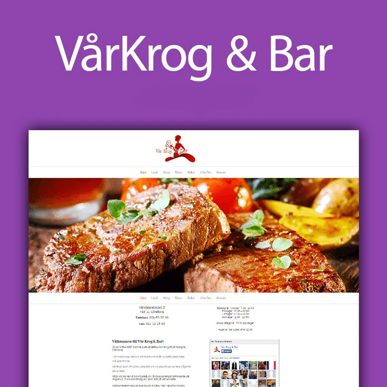 Vårkrog och Bars webbplats ur YourWebs referensarkiv