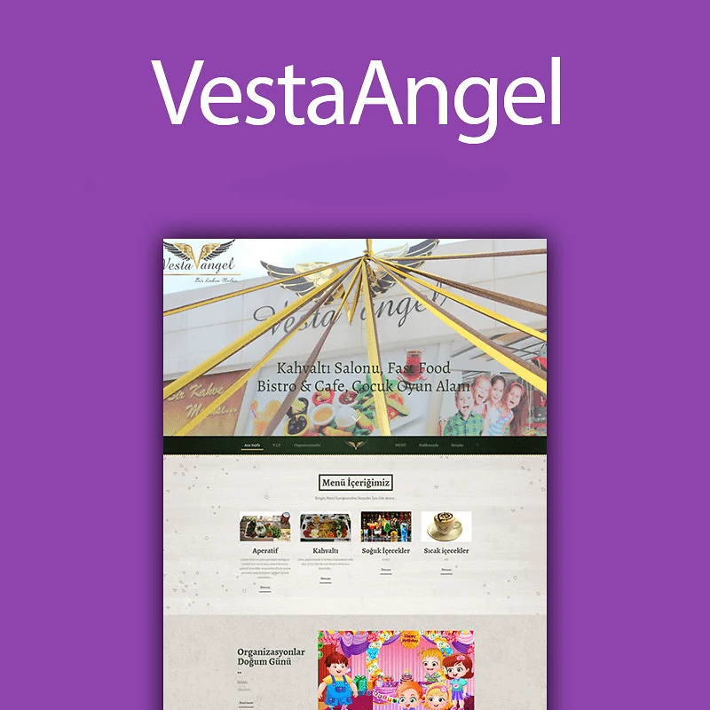 Vesta Angels webbplats ur YourWebs referensarkiv